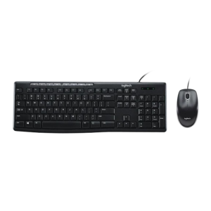 Logitech Media Set MK200 | Full-Size Wired Keyboard and High-Definition Optical Mouse Set | Black