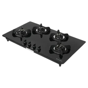 Faber Ultima Plus AI Toughened Glass Automatic Electric Hob | 4 Burner | Premium Quality Knob | Black | HT904 CRS BR CI