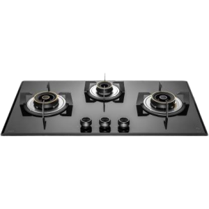 Kaff ALN 783 Glass Automatic Hob | 3 Burner | Black