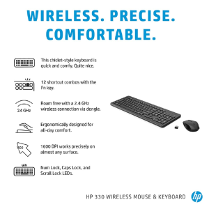 HP 330 Wireless Mouse and Keyboard Combination | Black