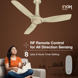 Havells  Inox BLDC Motor Ceiling Fan | 1200 mm | 5 Star | Gold Mist Cola