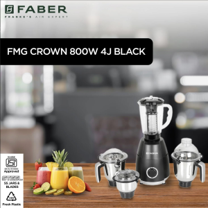 Faber Crown 800 W Mixer Grinder | Black |  4J Nero