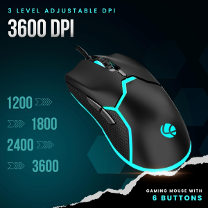 Lapcare Champ Razor Gaming RBG Mouse | 3600dpi | LGM-204