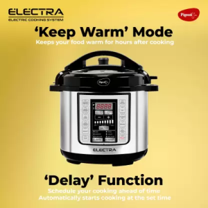 Pigeon Electra Electric Pressure Cooker | 3 L | Silver