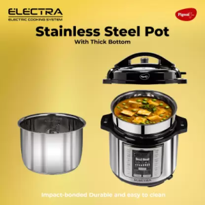 Pigeon Electra Electric Pressure Cooker | 3 L | Silver