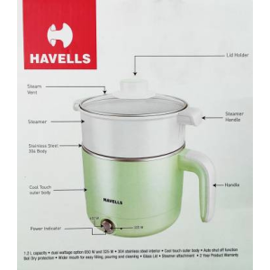 HAVELLS capture 1.2 Multi Cooker Electric Kettle | 1.2 L | Green