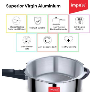 IMPEX ECO 5 5 Induction Bottom Pressure Cooker | Aluminium