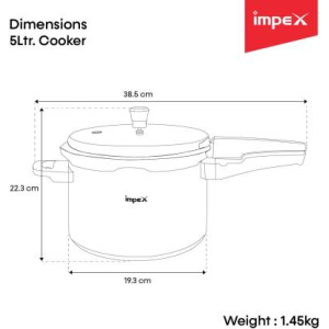 IMPEX ECO Induction Bottom Pressure Cooker | 5 L | Aluminium