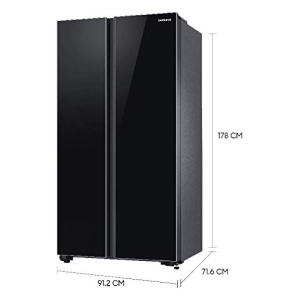 Samsung 700 L with Inverter Side by Side Refrigerator | RS72R50112C/TL | Black