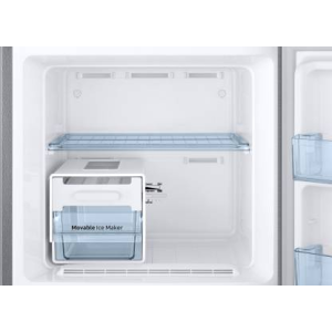 SAMSUNG 253 L Frost Free Double Door 3 Star Refrigerator with Base Drawer-RT28T3123SL/HL | EZ Clean Steel