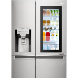 LG 668 L Frost Free Side by Side Refrigerator with with Instaview and Smart ThinQ | WiFi Enabled | Noble Steel | GC-X247CSAV