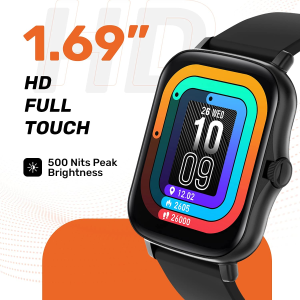 Fire-Boltt Beast SpO2 with Largest Display Size | Full Touch Smart Watch Long Battery Life | Black