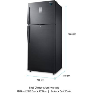 SAMSUNG 478 L Frost Free Double Door 2 Star Refrigerator | RT49K6338BS/TL | Black