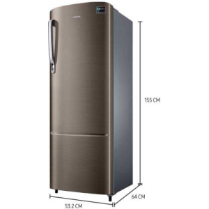 Samsung 255 L 3 Star Direct-Cool Single Door Refrigerator  | RR26T373YDX/HL |  Luxe Brown