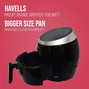 Havells Prolife Grande Air Fryer with Aero Crisp Technology 1700 Watts | Black