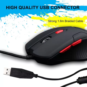 ZEBRONICS Feather Wired Optical Gaming Mouse USB 2.0 | Black