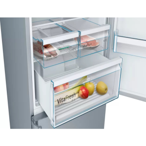 Bosch 559 Ltrs 2 Star Frost Free Double Door Refrigerator KGN56XI40I | Inox-easyclean