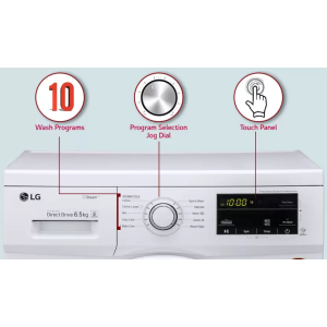 LG Front Load Washing Machine | Inverter Direct Drive | 6.5Kg  | White | FHM1065SDW