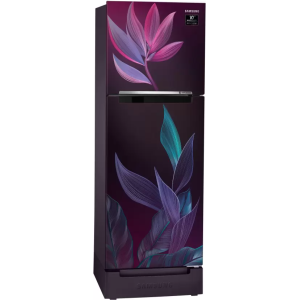 SAMSUNG 253 L Frost Free Double Door 2 Star Refrigerator with Base Drawer | RT28T31429R/HL | Paradise Purple