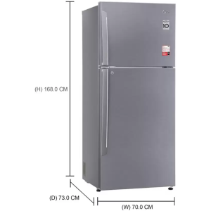 LG 437 Litres 2 Star Frost Free Inverter Double Door Refrigerator DoorCooling  GL-T432APZY.DPZZEBN | Shiny Steel