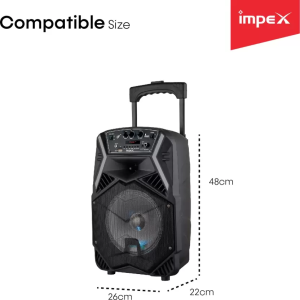 IMPEX Party Speaker with Trolley Bluetooth Home Theatre | 25 W | Black