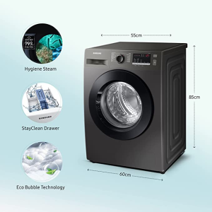 Samsung 7 Kg 5 Star Inverter Fully-Automatic Front Loading Washing Machine | WW70T4020CX1TL