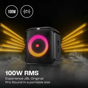 JBL PartyBox Encore Essential Music Synced Strobe Lightshow | PartyBox App 100 W Bluetooth Party Speaker | Black