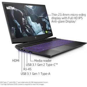 HP Pavilion Gaming Intel Core i7 11th Gen | 8GB/512GB SSD | 15-DK2095TX | Shadow Black