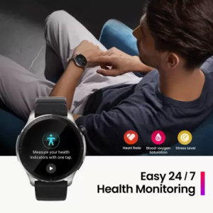 Amazfit GTR 4 | 1.43AMOLED display | Bluetooth calling | 6 satellite GPS positioning system | Black Strap