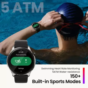 Amazfit GTR 4 | 1.43AMOLED display | Bluetooth calling | 6 satellite GPS positioning system | Black Strap