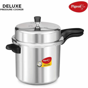 Pigeon Deluxe Aluminium Outer Lid Pressure Cooker | 12 L | Silver