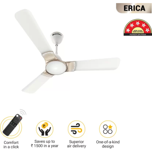 Atomberg Erica Ceiling Fan with Remote | 3 Blade | 1200 mm | BLDC Motor | Snow White