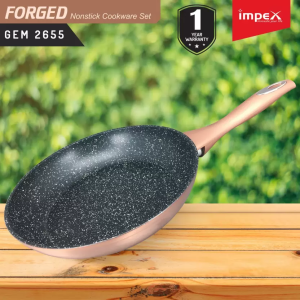 IMPEX Gem 2655 Forged Non Stick Fry Pan | 26 cm diameter | 1 L capacity | Multicolor