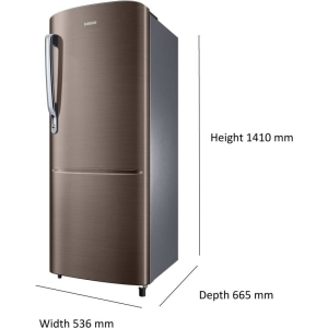 SAMSUNG 223 L Direct Cool Single Door 3 Star Refrigerator | Luxe Brown |  RR24C2723DX/NL