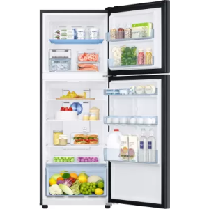 Samsung Twin Cooling Plus Double Door Refrigerator | 301 L | 2 Star | Luxe Black | RT34C4522BX/HL