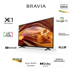 Sony Bravia | KD-55X75L  | 139 cm (55 Inch) | 4K Ultra HD Smart LED Google TV | Black