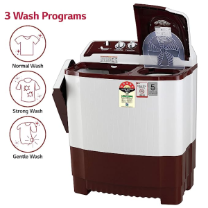 LG | P7010RRAZ | Semi-Automatic Top Loading Washing Machine | 7 kg 5 Star | Burgundy