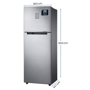 Samsung 256L 3 Star Digital Inverter Frost-Free Double Door Refrigerator | RT30C3433S9/HL | Refined Inox