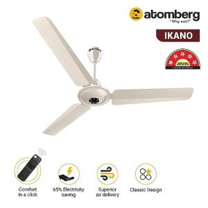 Atomberg Ikano BLDC Motor Classic Ceiling Fans | 1200mm | Glossy Ivory