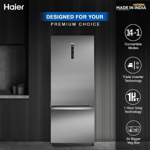 Haier Frost Free Double Door Bottom Mount Convertible Refrigerator | Magic Convertible Inverter | 2 Star | 445 L | HRB-4952BIS-P