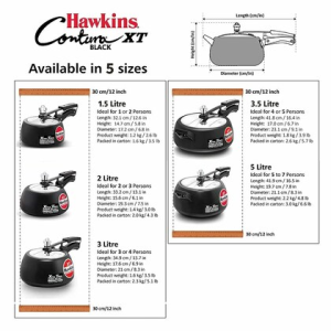 CXT50 Contura Black XT 5L Hawkins Pressure Cooker