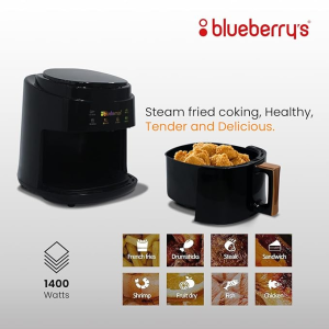 Blueberrys 1400W 6L Digital Air Fryer 360° Rapid Air Technology