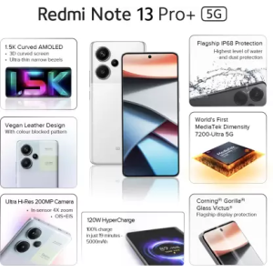 Redmi Note 13 Pro+ 5G | 8 GB | 256 GB | Fusion White