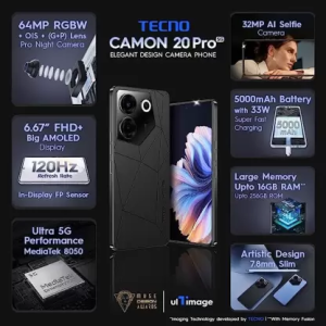 TECNO | CK6 CAMON 20 | 8GB | 256GB | PREDAWN BLACK