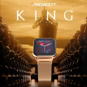 Fire-Boltt King Luxury Stainless Steel | Bluetooth Calling Smartwatch | 1.78'' | Gold Strap