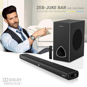 ZEBRONICS Zeb-JUKEBAR 9001 PRO Dolby Multimedia soundbar with subwoofer Supporting Bluetooth | 120W | Black