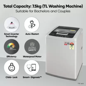 LG Fully Automatic Top Load Washing Machine | 7.5 kg | T75SPSF1Z