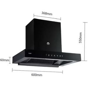 Kaff CASTO DX DHC 60 Auto Clean Wall Mounted Chimney | Black