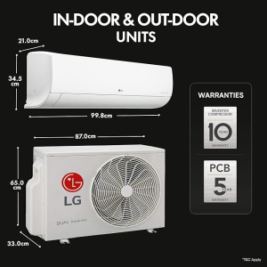 LG | 2 Ton 3 Star AI DUAL Inverter Split AC | I/D-TSNQ24HNXE1 | Copper, AI Convertible 6-in-1 Cooling, 4 Way Swing, HD Filter with Anti-Virus Protection | White