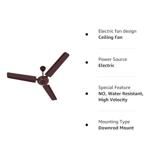 USHA Swift Ceiling Fan | 1200 mm | Rich Brown